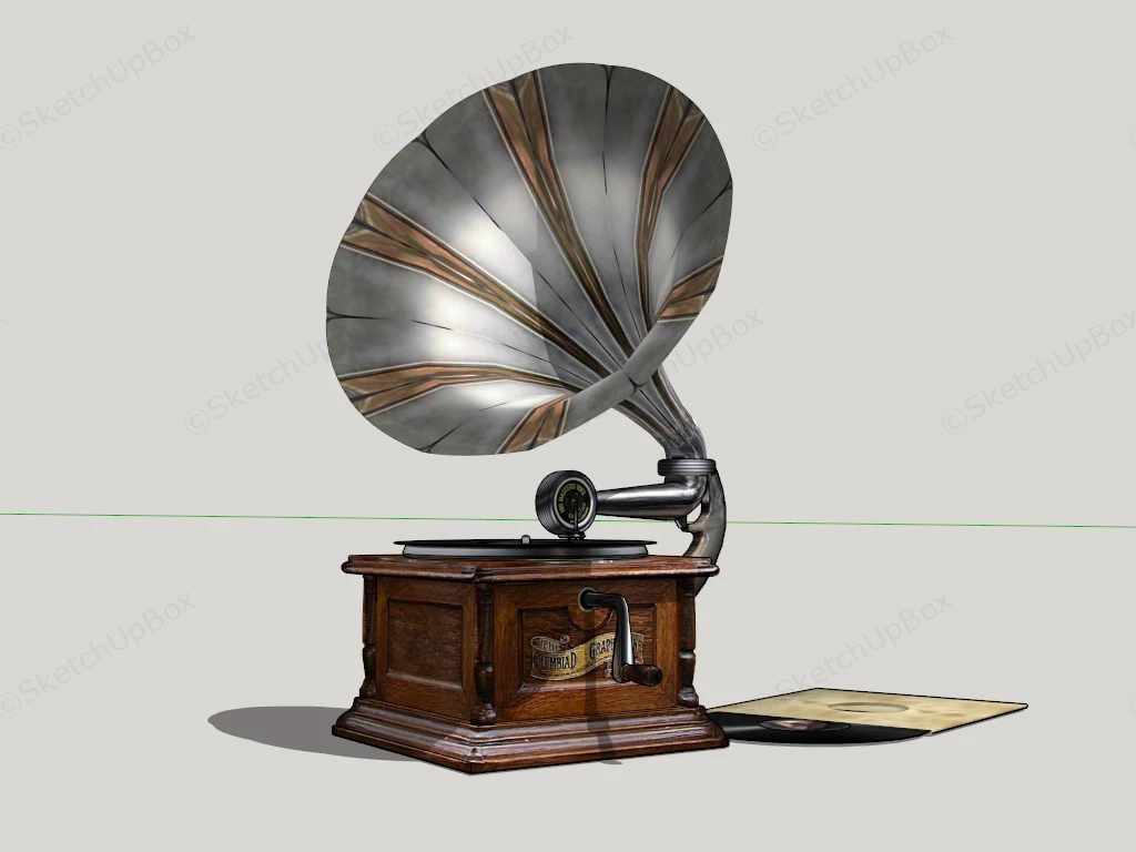 Vintage Phonograph sketchup model preview - SketchupBox