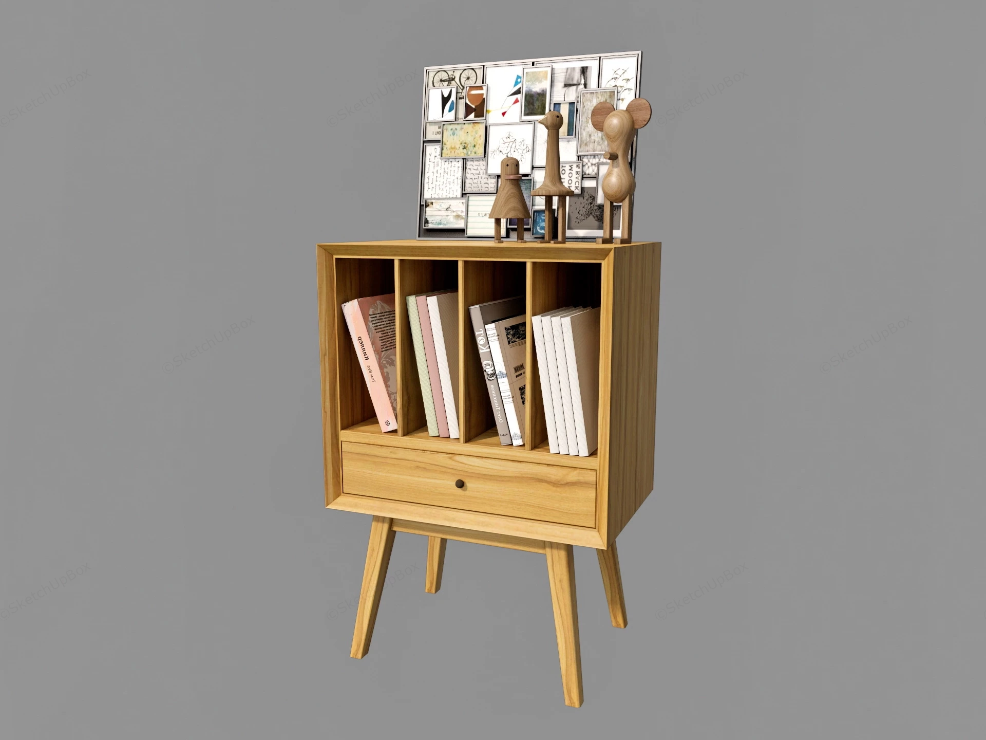 Sofa Side Bookcase sketchup model preview - SketchupBox