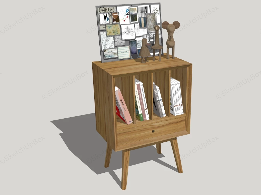 Sofa Side Bookcase sketchup model preview - SketchupBox