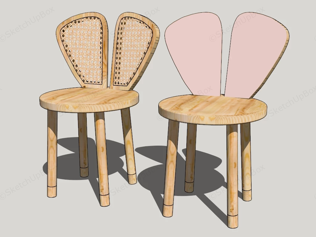 Toddler Rabbit Chairs sketchup model preview - SketchupBox