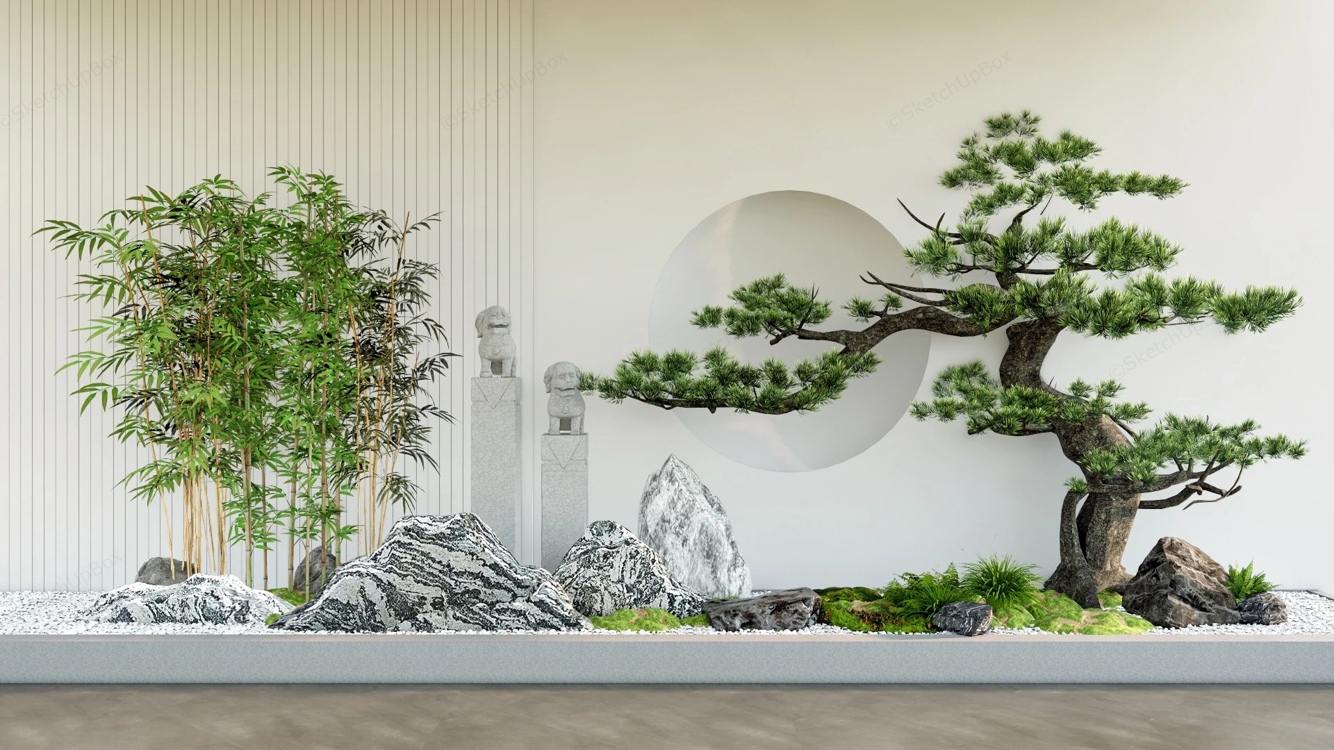 Home Zen Garden sketchup model preview - SketchupBox