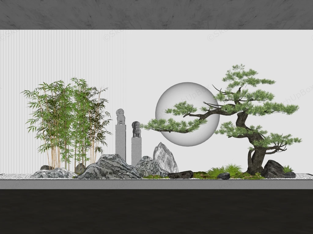 Home Zen Garden sketchup model preview - SketchupBox