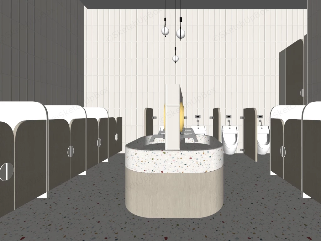 Kindergarten Bathroom Design sketchup model preview - SketchupBox