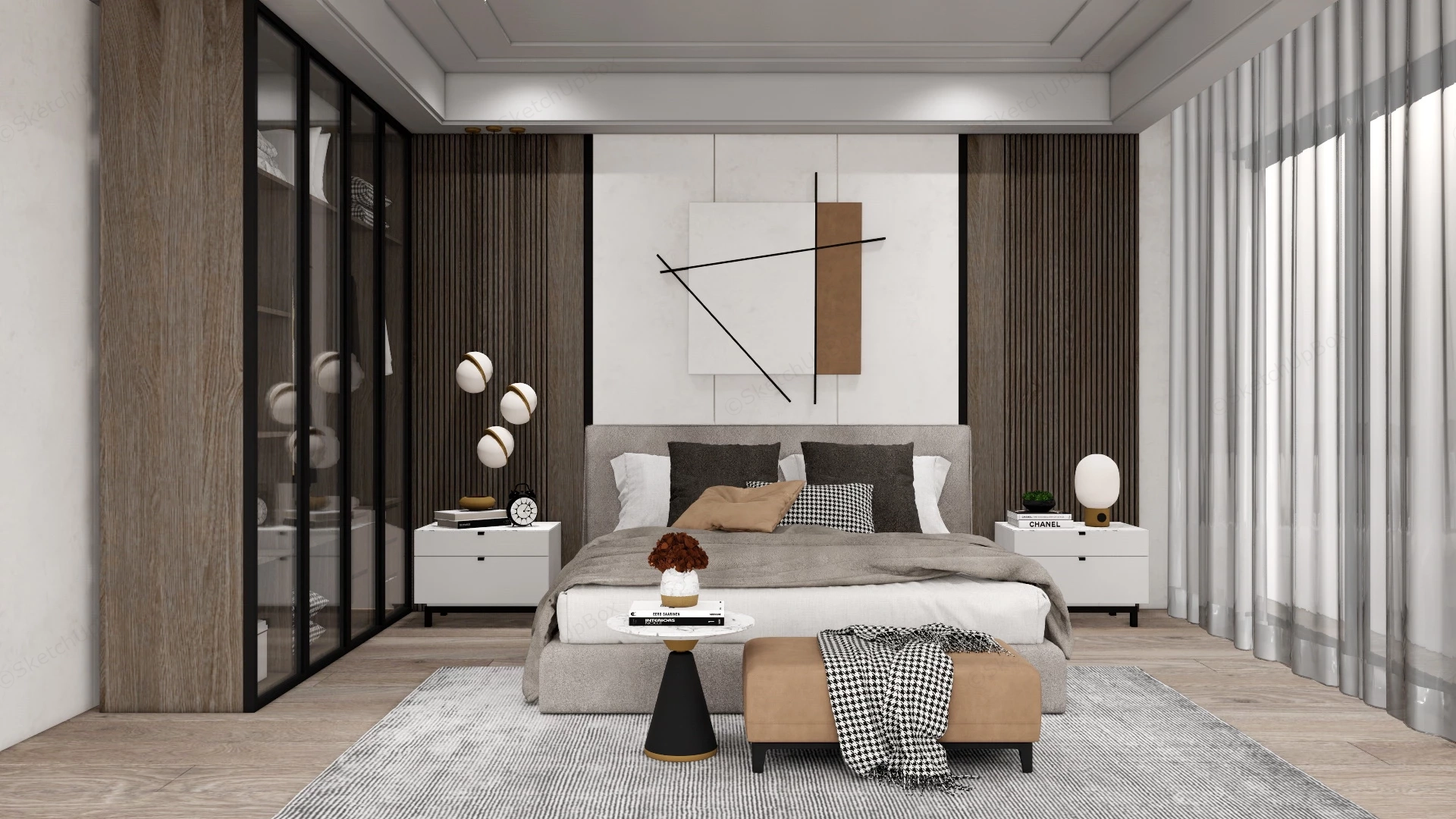 Parents Bedroom sketchup model preview - SketchupBox