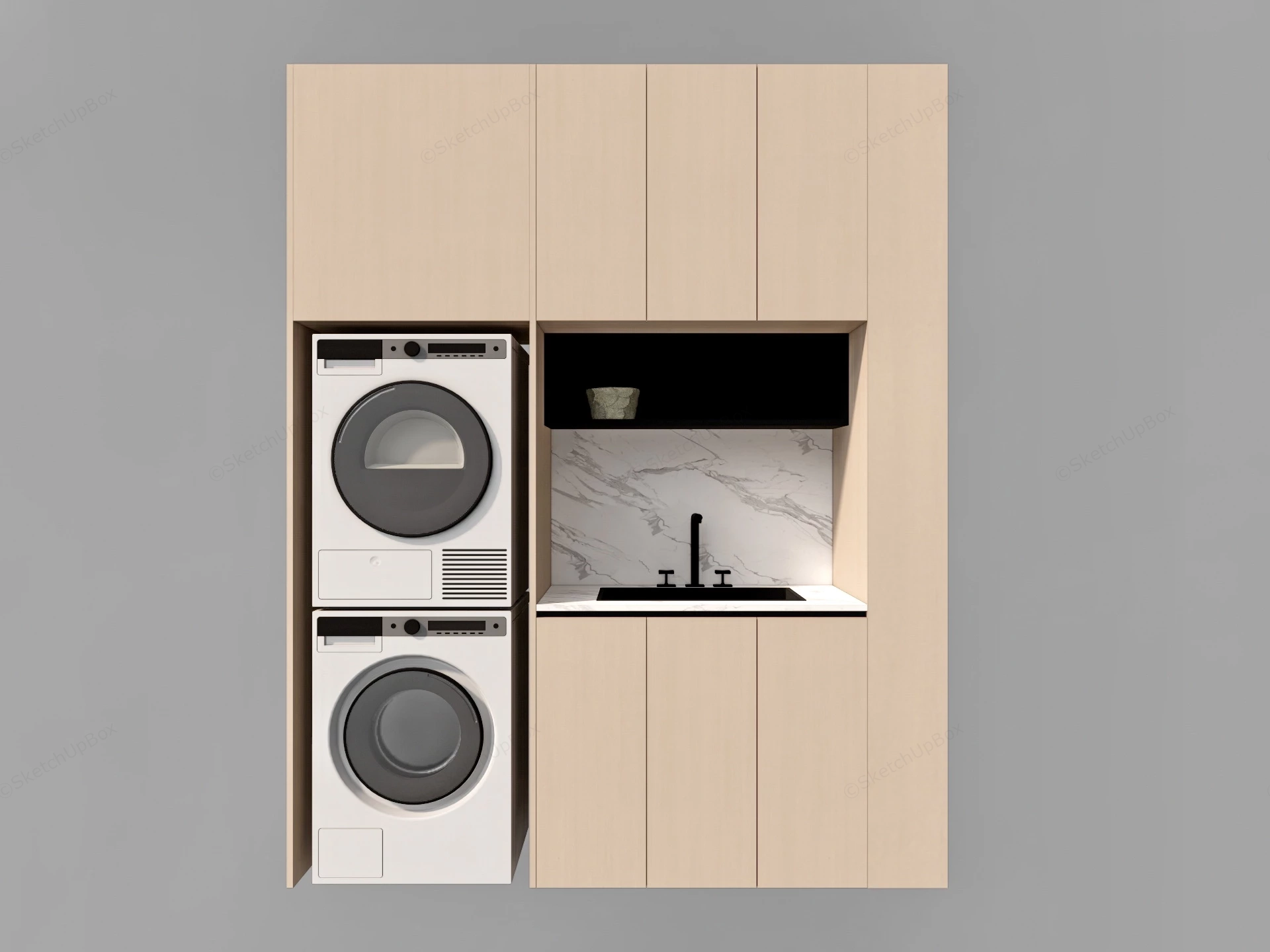 Laundry Room Storage Design sketchup model preview - SketchupBox