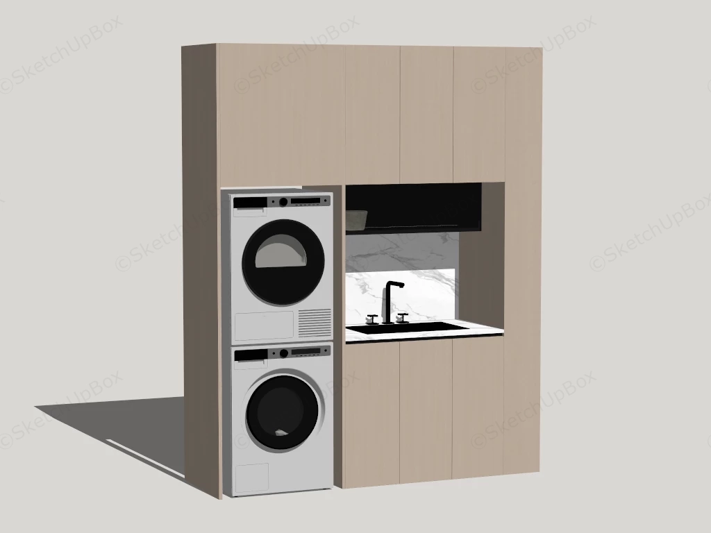Laundry Room Storage Design sketchup model preview - SketchupBox
