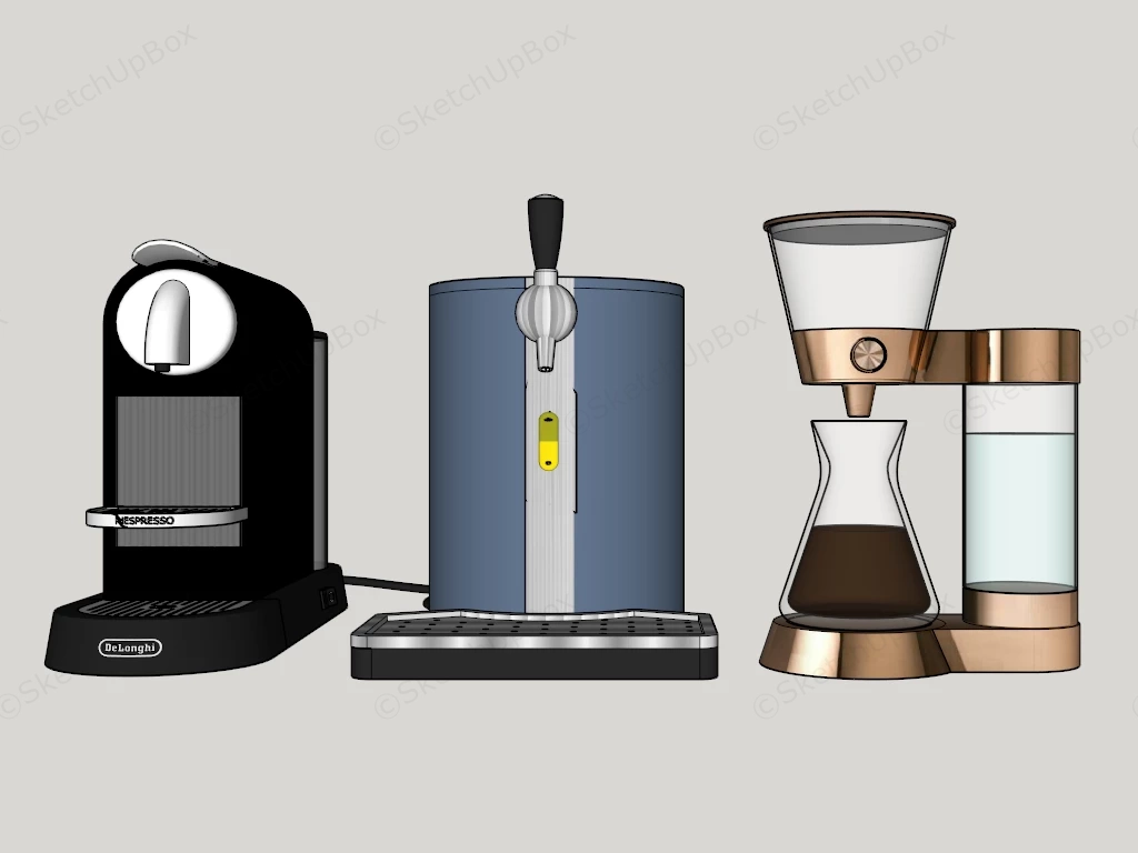Home Coffeemakers sketchup model preview - SketchupBox