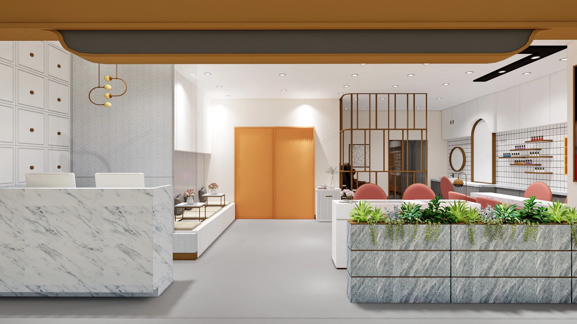 Fashion Nail Salon sketchup model preview - SketchupBox