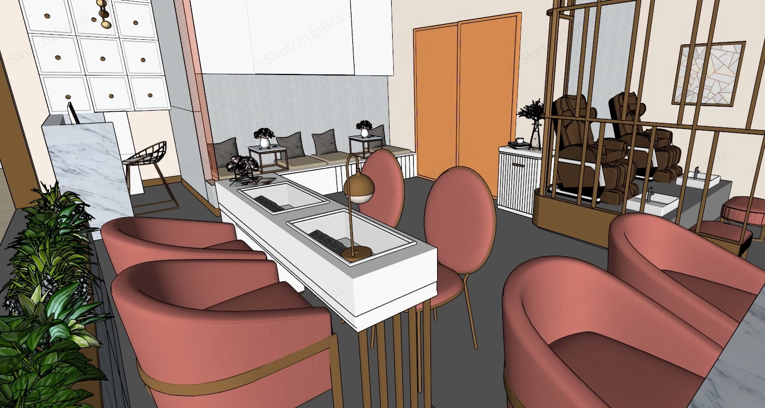 Fashion Nail Salon sketchup model preview - SketchupBox