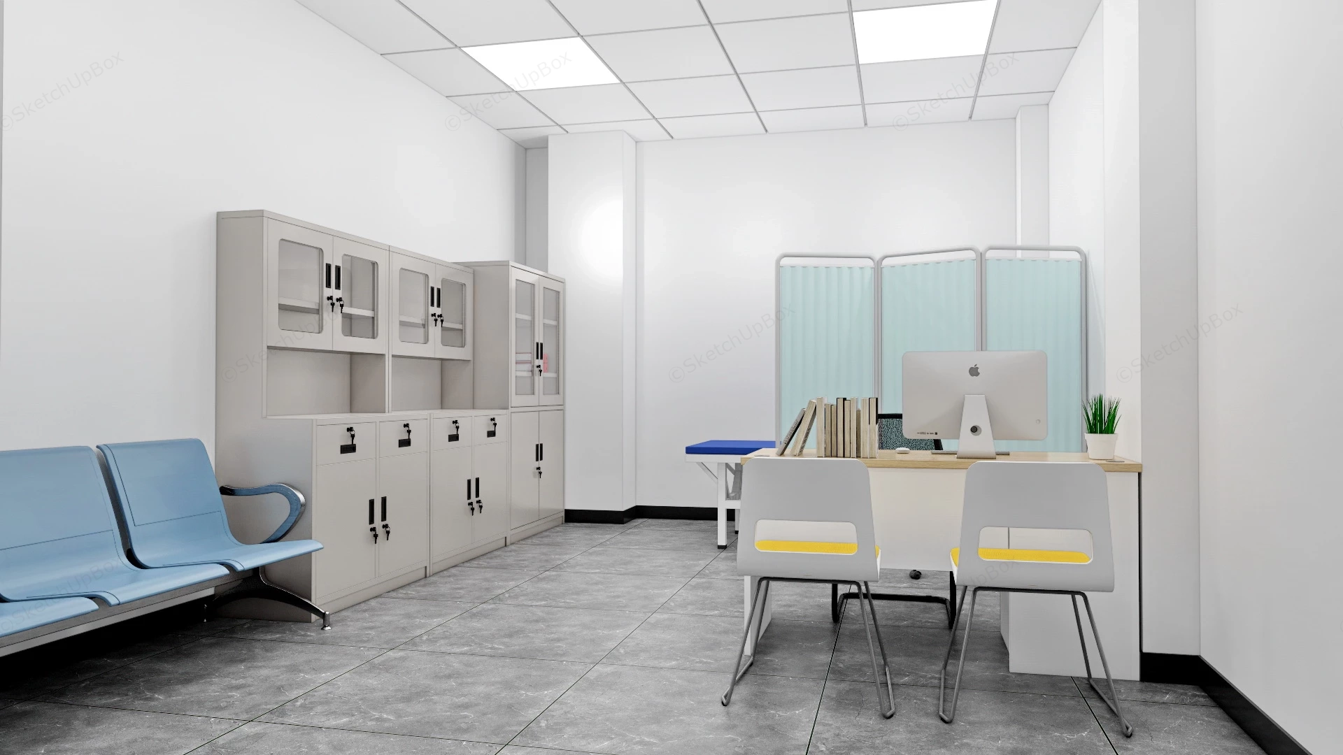 Hospital Doctor Room sketchup model preview - SketchupBox