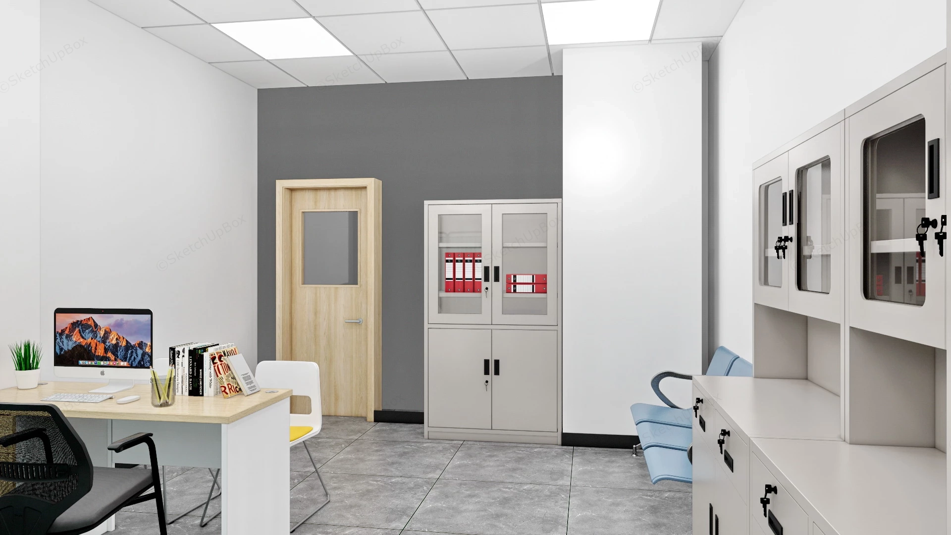 Hospital Doctor Room sketchup model preview - SketchupBox