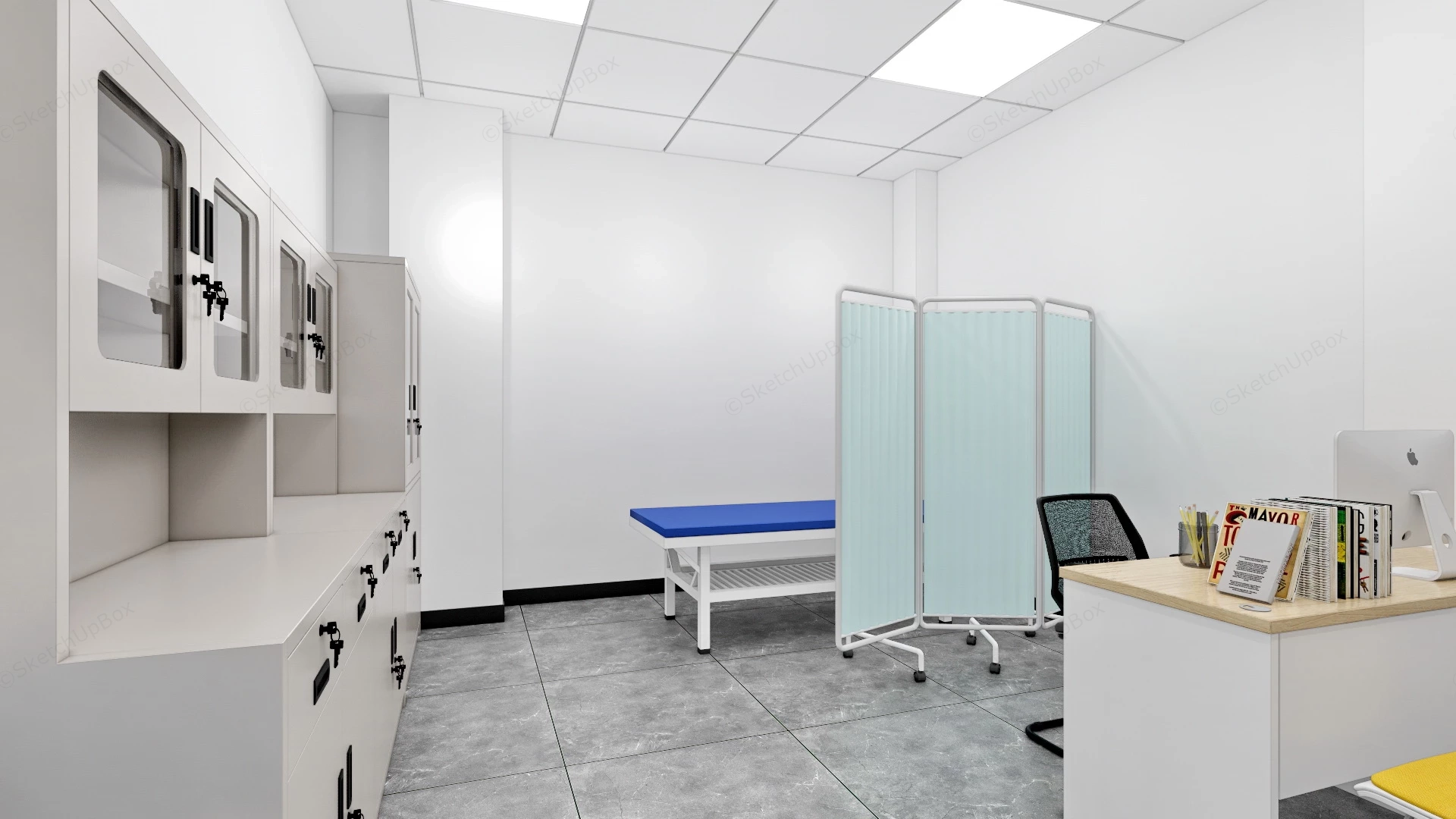 Hospital Doctor Room sketchup model preview - SketchupBox