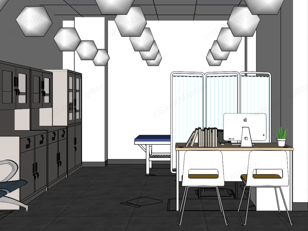 Hospital Doctor Room sketchup model preview - SketchupBox