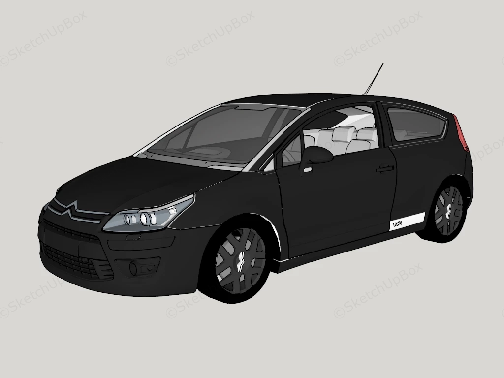 Citroen C4 Coupe VTS sketchup model preview - SketchupBox
