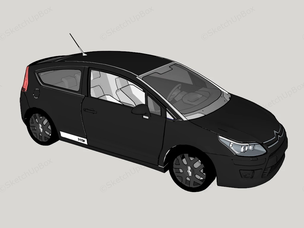 Citroen C4 Coupe VTS sketchup model preview - SketchupBox