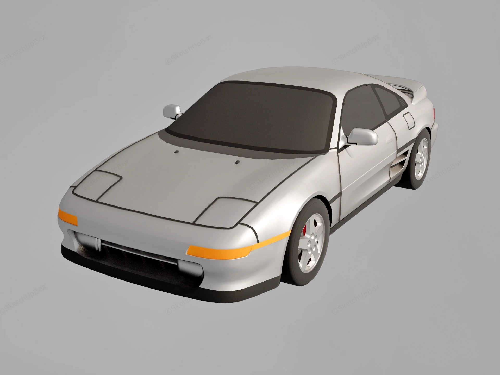 2 Door Luxury Coupe sketchup model preview - SketchupBox