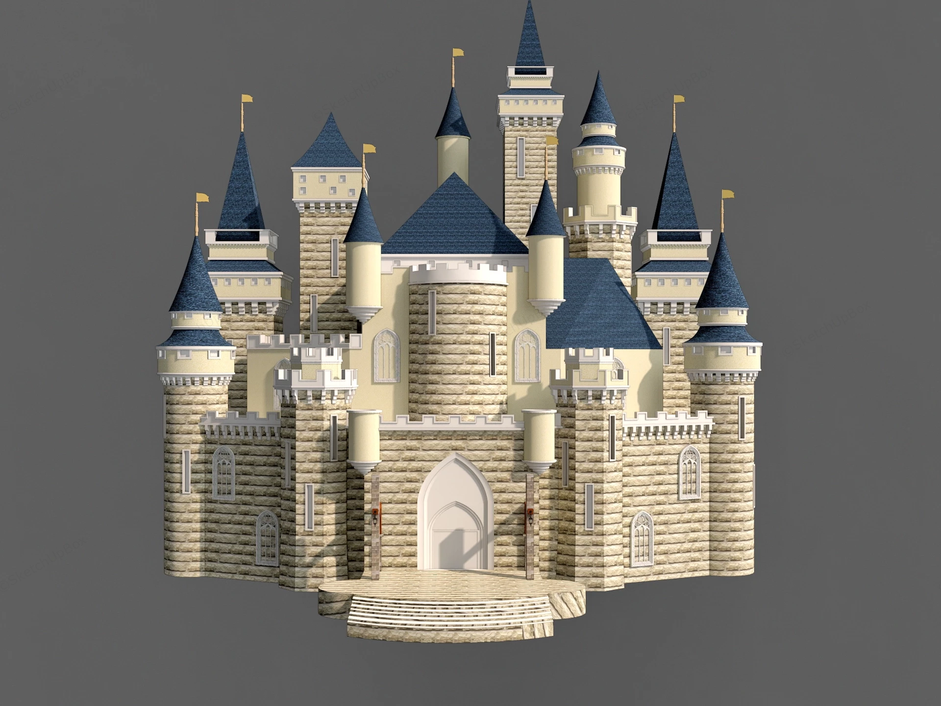 Princess Castle sketchup model preview - SketchupBox
