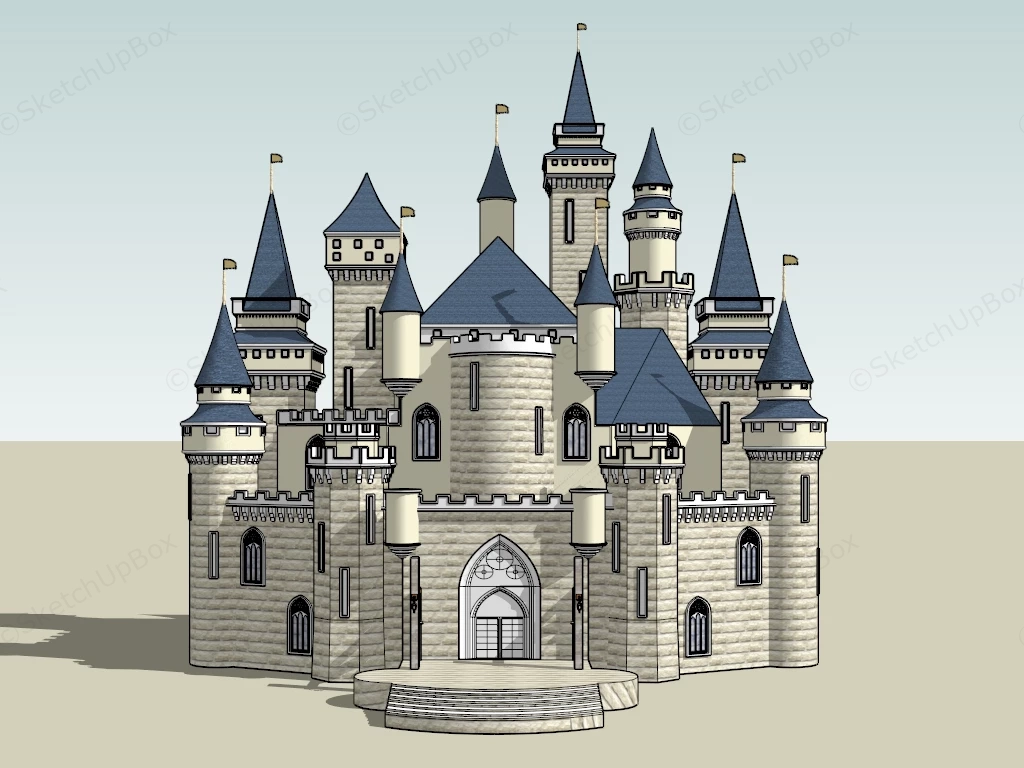 Princess Castle sketchup model preview - SketchupBox