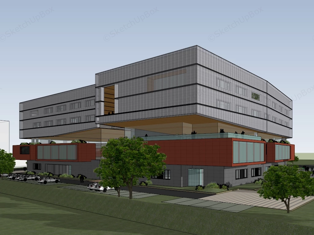 University Academic Building sketchup model preview - SketchupBox