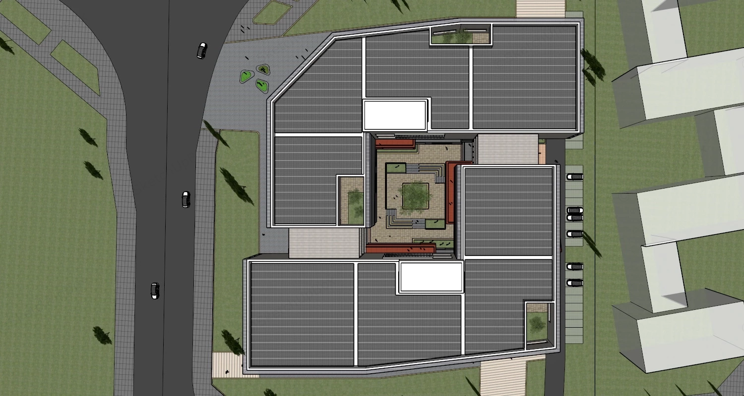 University Academic Building sketchup model preview - SketchupBox