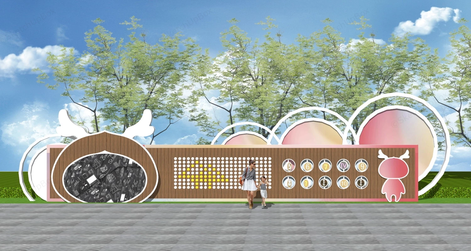 Interactive Playground Equipment sketchup model preview - SketchupBox