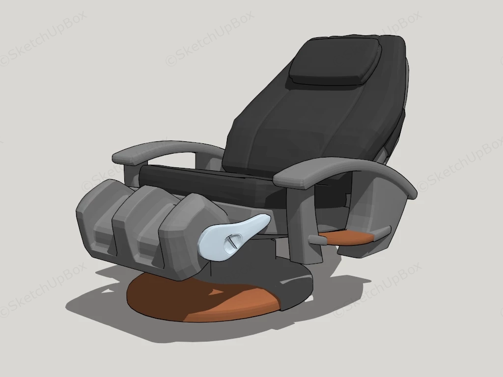 Lounge Chair With Footrest sketchup model preview - SketchupBox