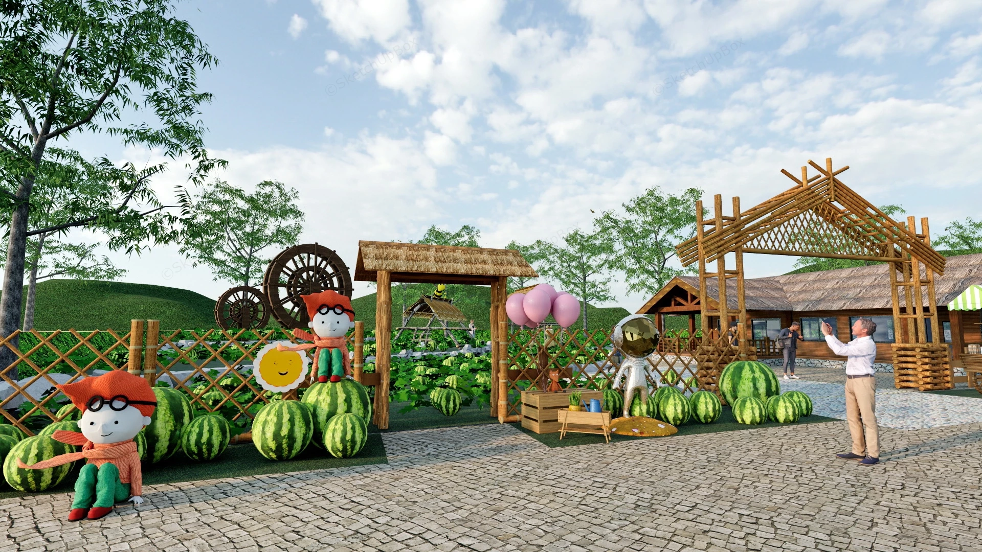 Watermelon Farm sketchup model preview - SketchupBox