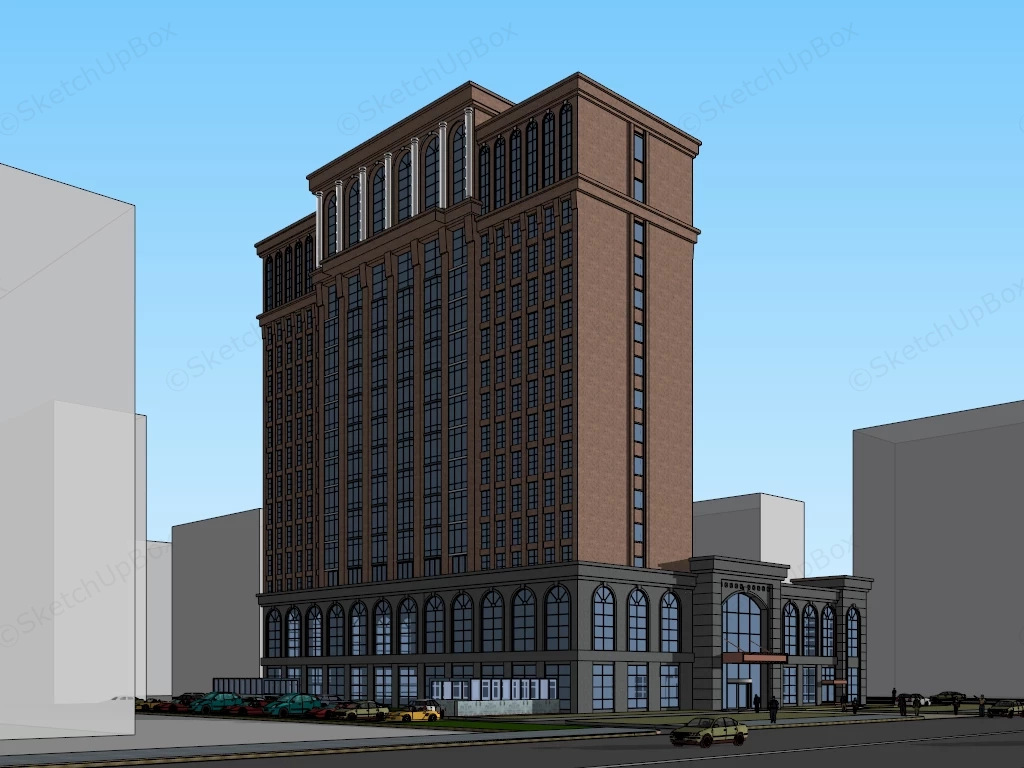 City Business Hotel sketchup model preview - SketchupBox