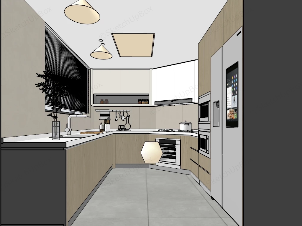 Luxury Small Kitchen Design sketchup model preview - SketchupBox
