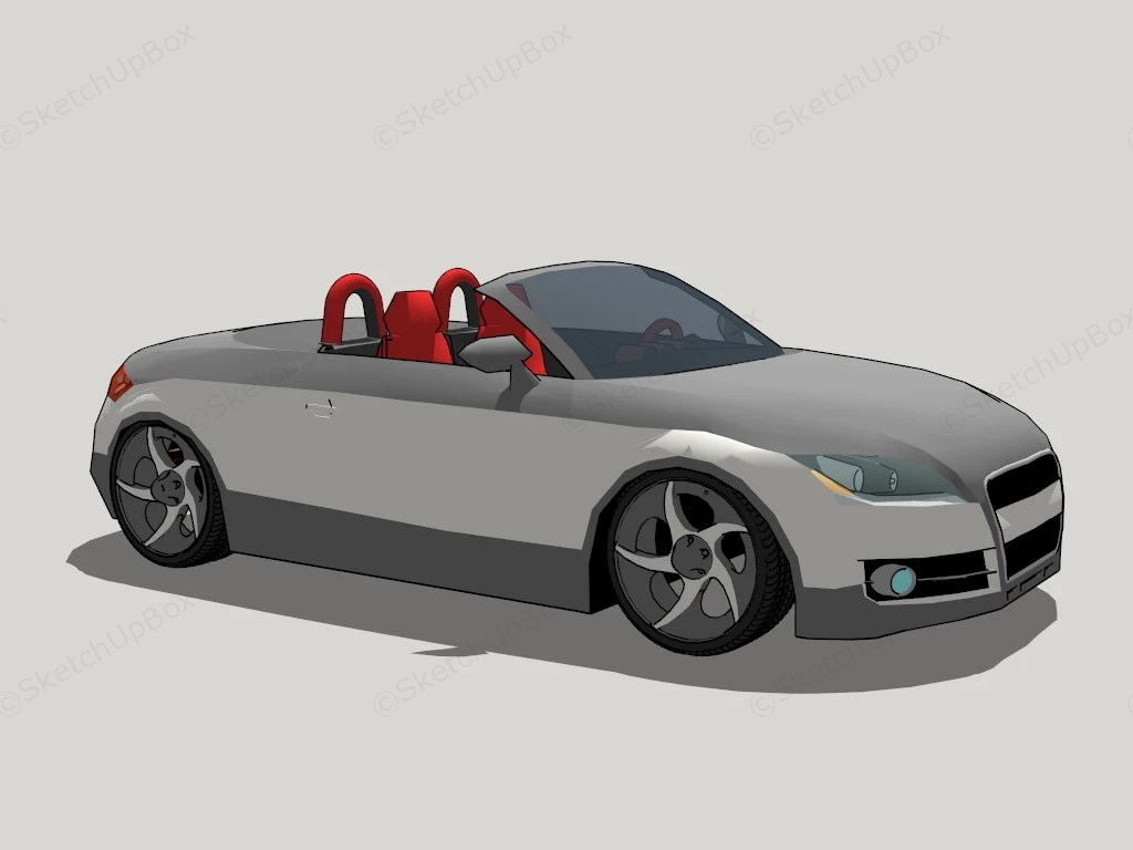 Audi Convertible Car sketchup model preview - SketchupBox