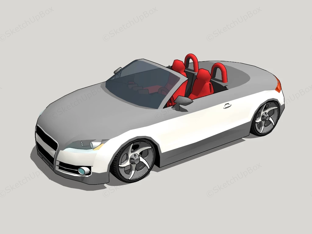 Audi Convertible Car sketchup model preview - SketchupBox