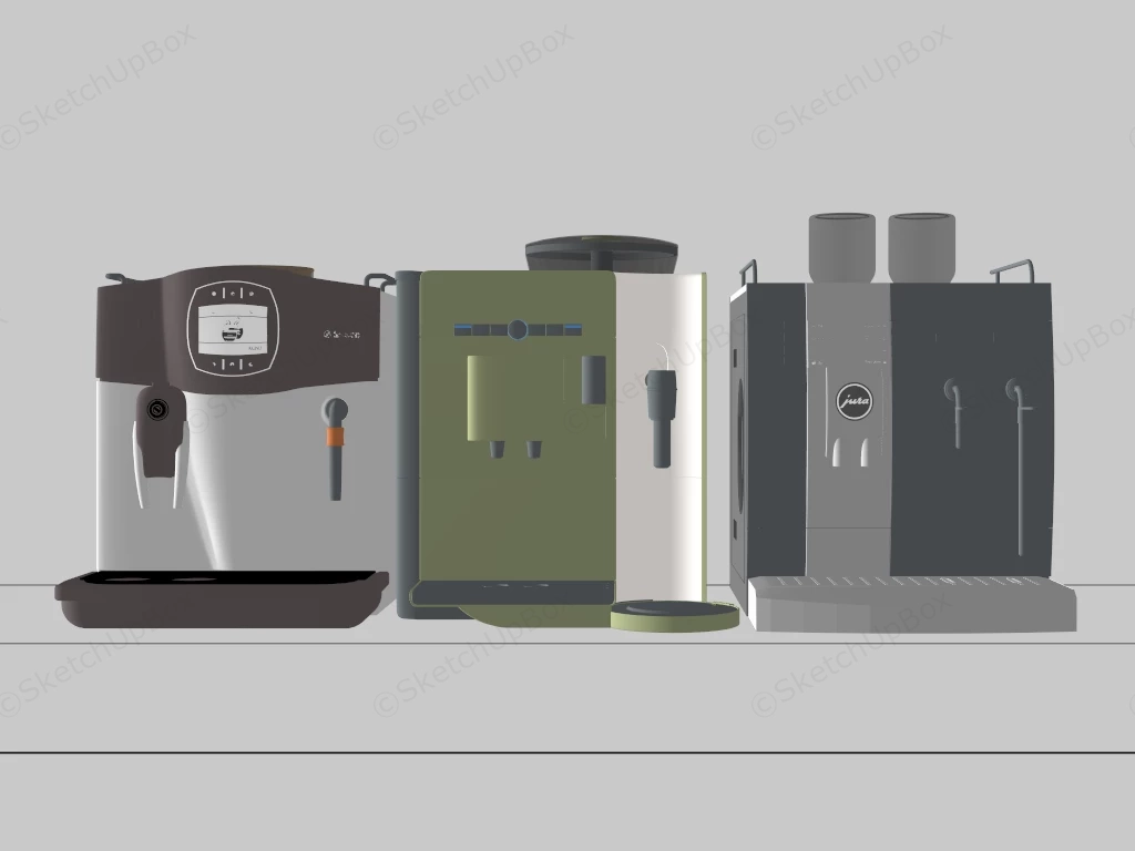 Home Coffee Machines sketchup model preview - SketchupBox
