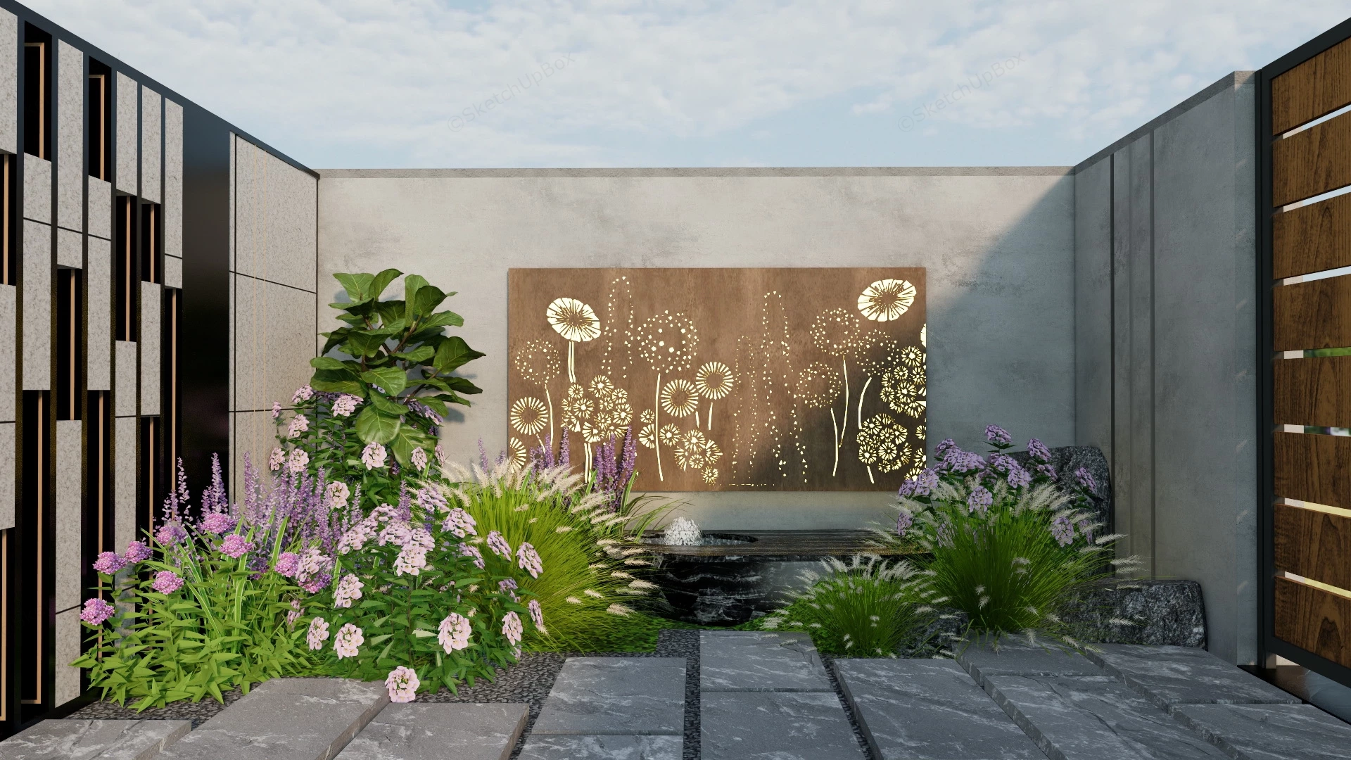 Front Yard Garden Ideas sketchup model preview - SketchupBox