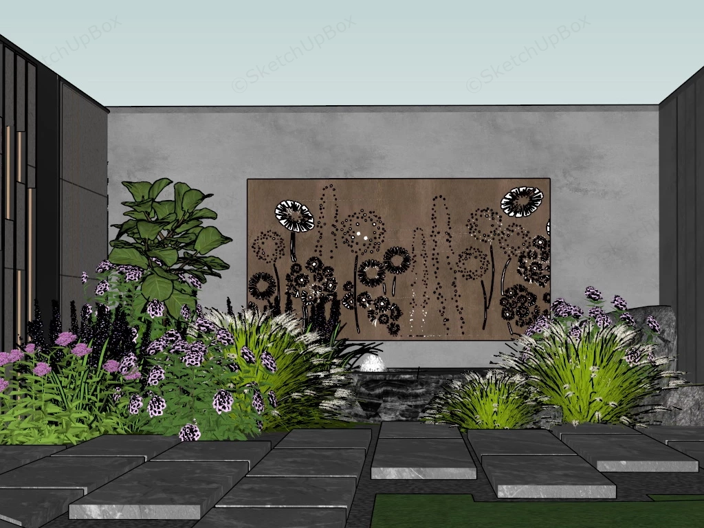 Front Yard Garden Ideas sketchup model preview - SketchupBox