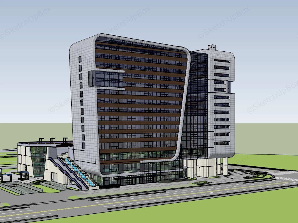 Shopping Mall & Commercial  Complex sketchup model preview - SketchupBox