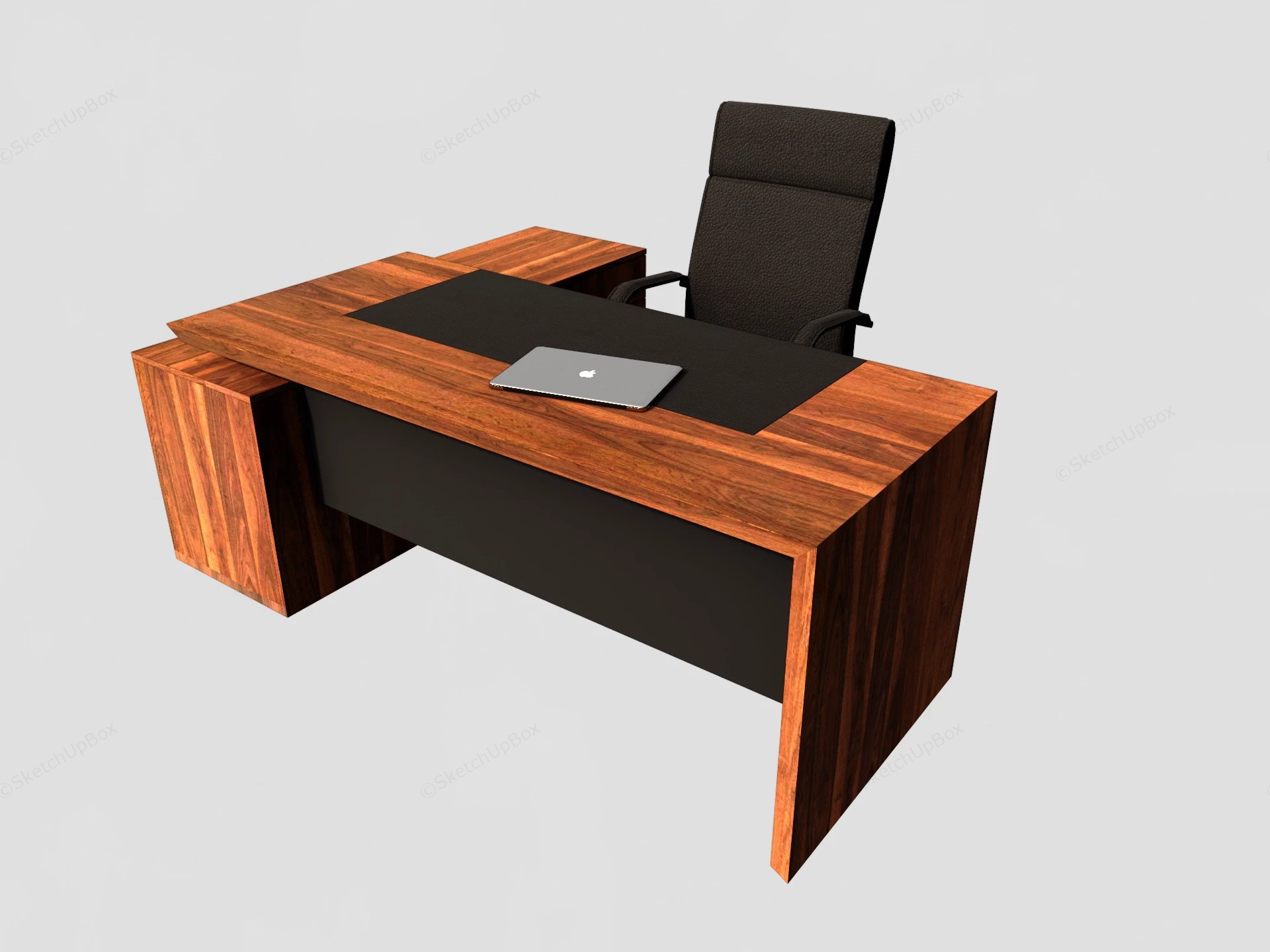 Executive Office Desk And Chair sketchup model preview - SketchupBox
