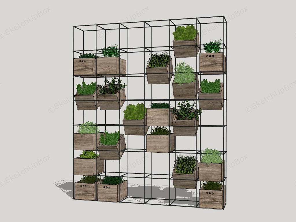 Vertical Garden Planter Stand sketchup model preview - SketchupBox