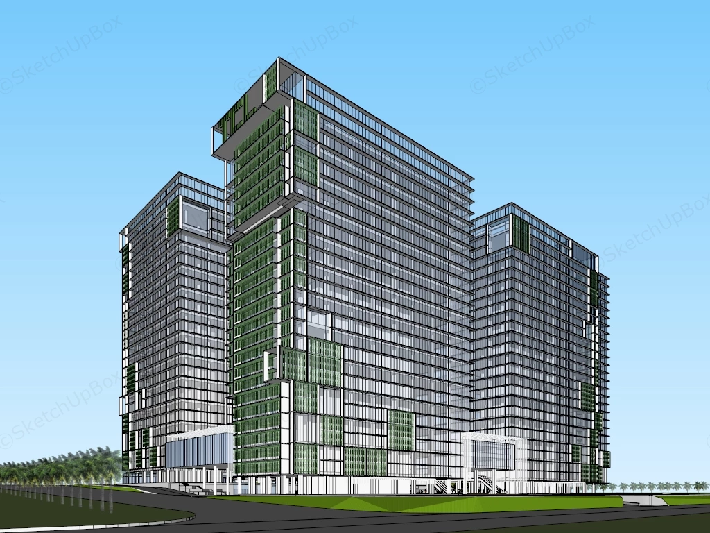 Science Park Building Architecture sketchup model preview - SketchupBox