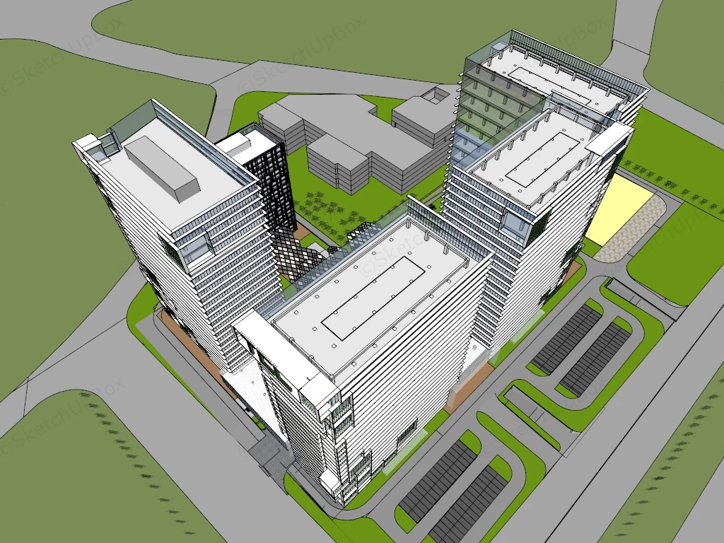 Science Park Building Architecture sketchup model preview - SketchupBox