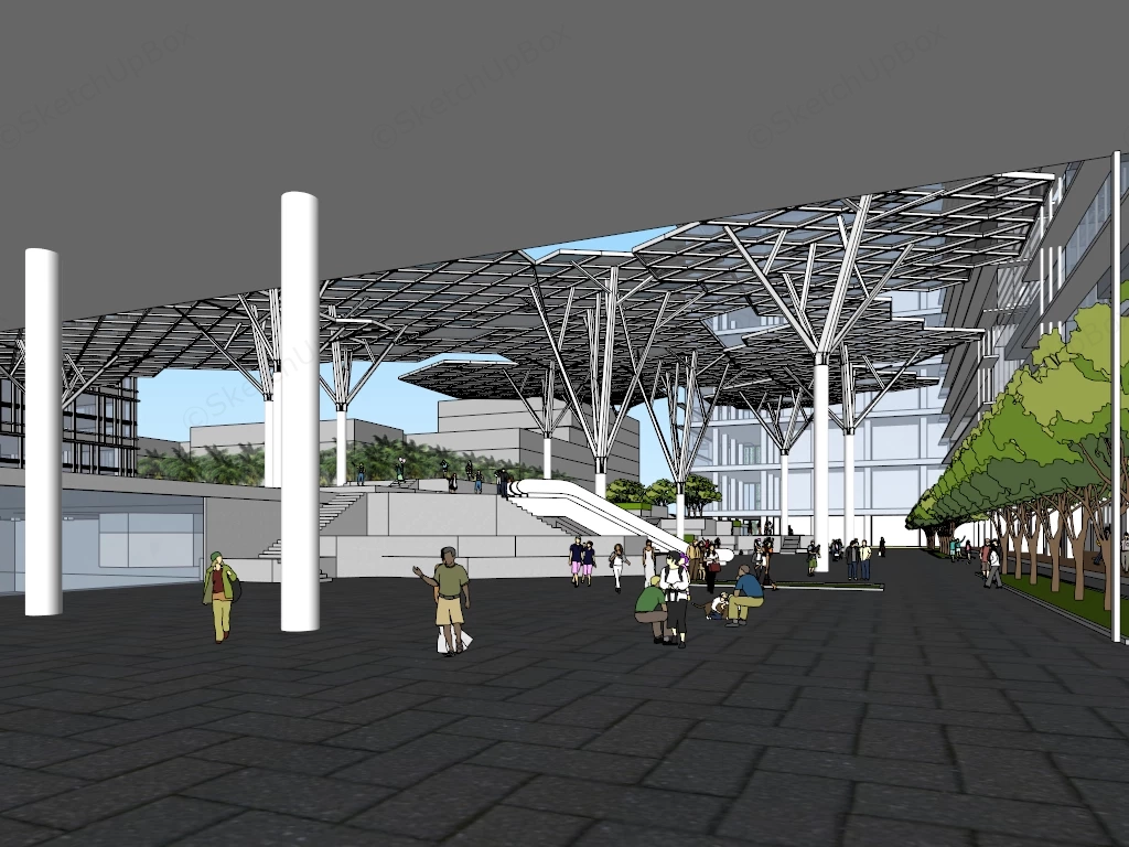 Science Park Building Architecture sketchup model preview - SketchupBox