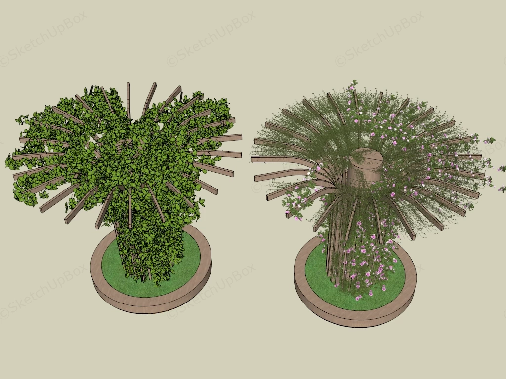 Urban Umbrella Pavilion Design sketchup model preview - SketchupBox