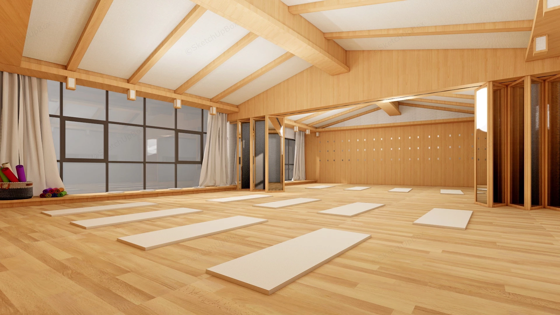 Zen Yoga Studio Design sketchup model preview - SketchupBox
