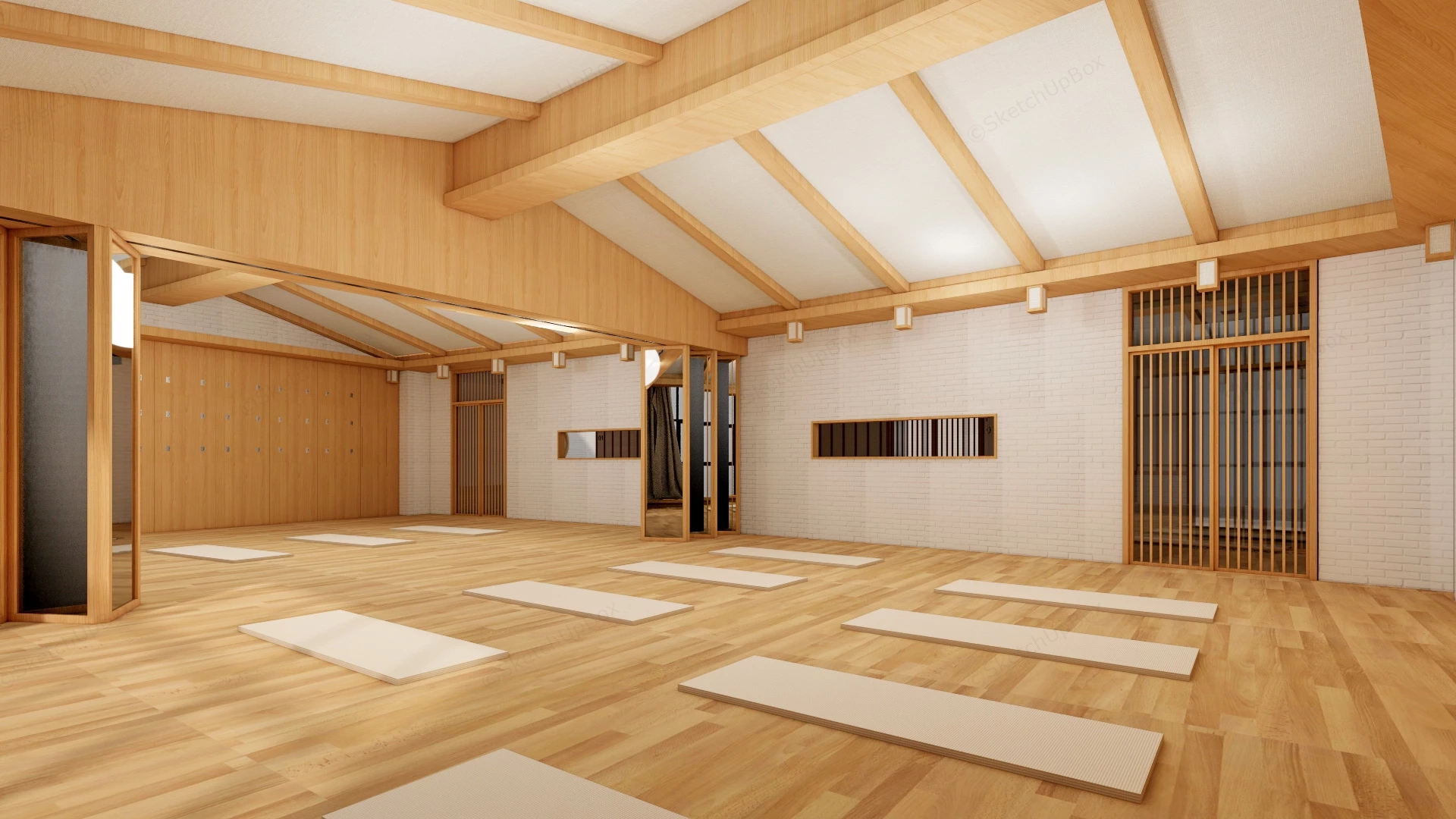 Zen Yoga Studio Design sketchup model preview - SketchupBox