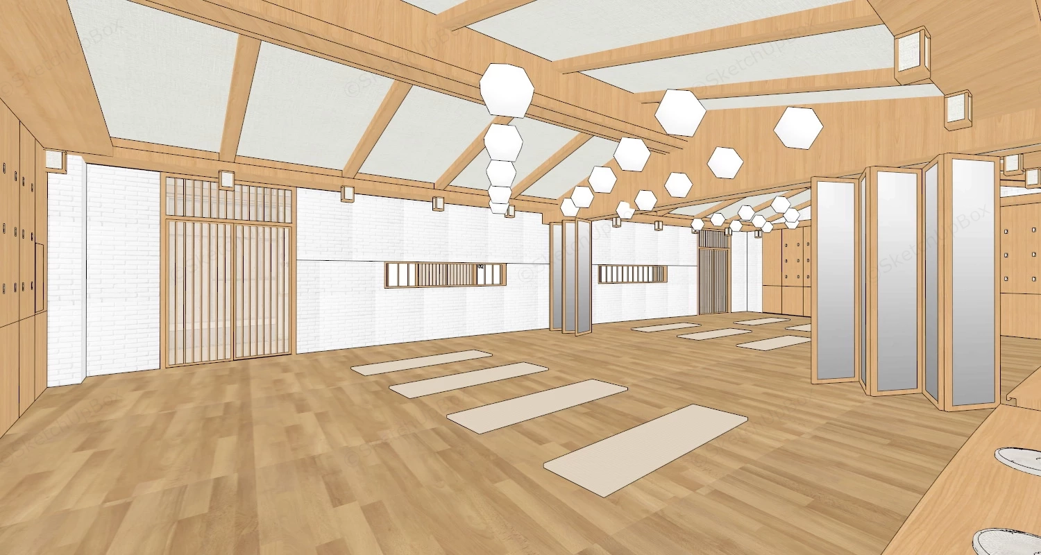 Zen Yoga Studio Design sketchup model preview - SketchupBox