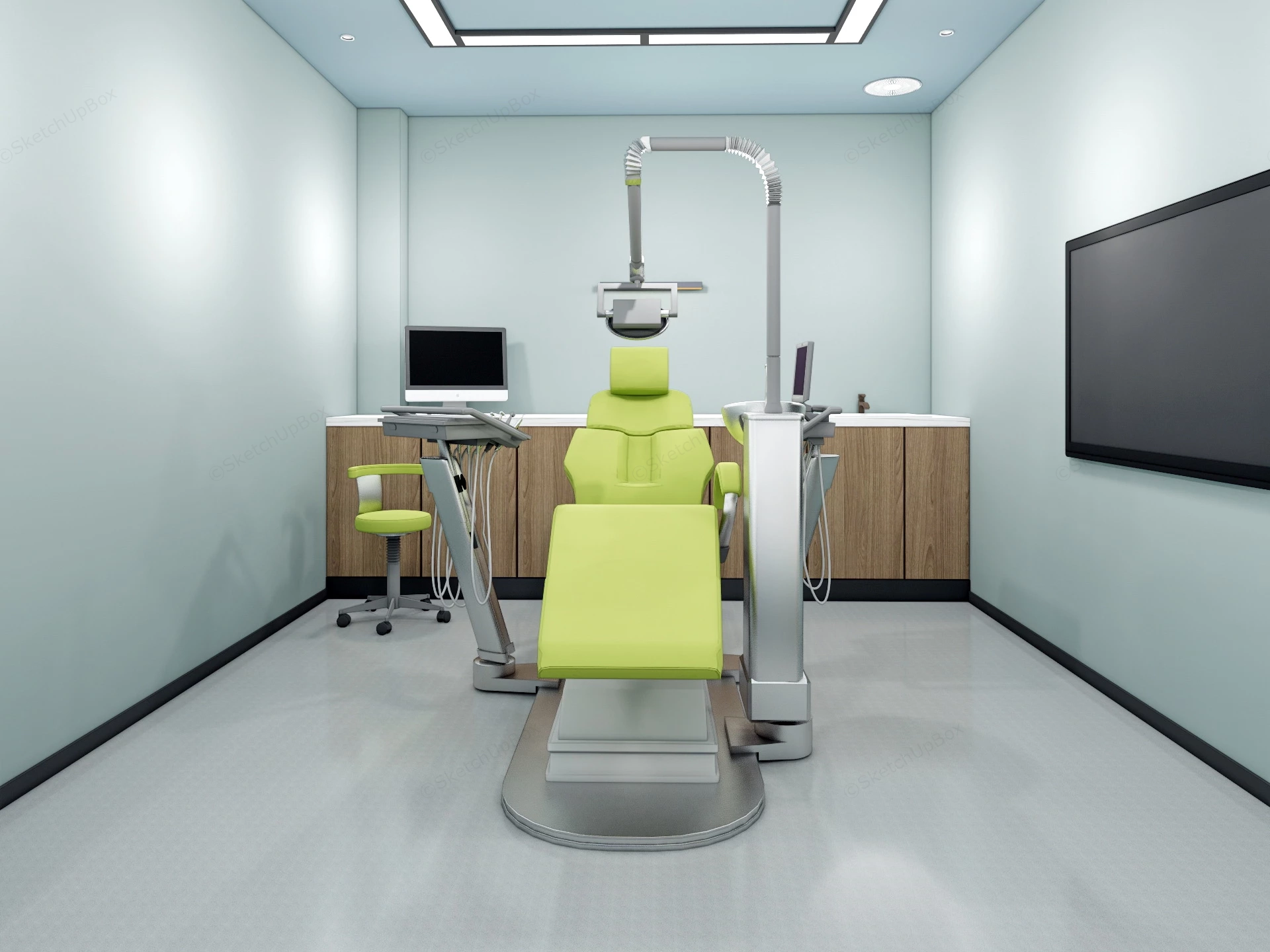Dental Clinic Treatment Room sketchup model preview - SketchupBox