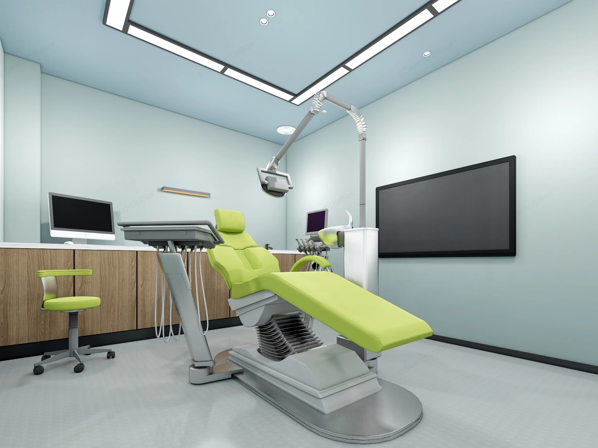 Dental Clinic Treatment Room sketchup model preview - SketchupBox