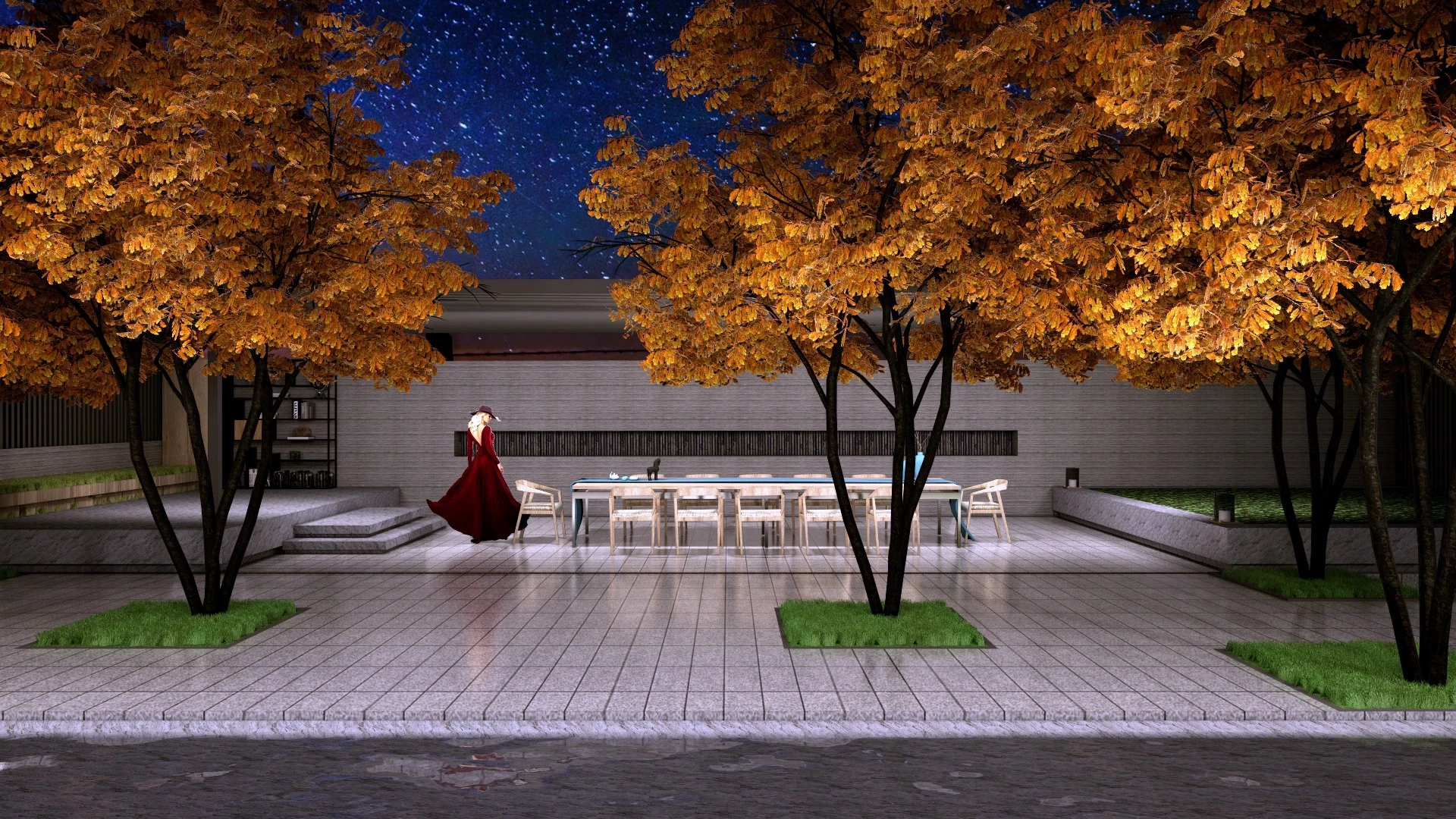 Artistic Patio Pavilion Landscaping Ideas sketchup model preview - SketchupBox