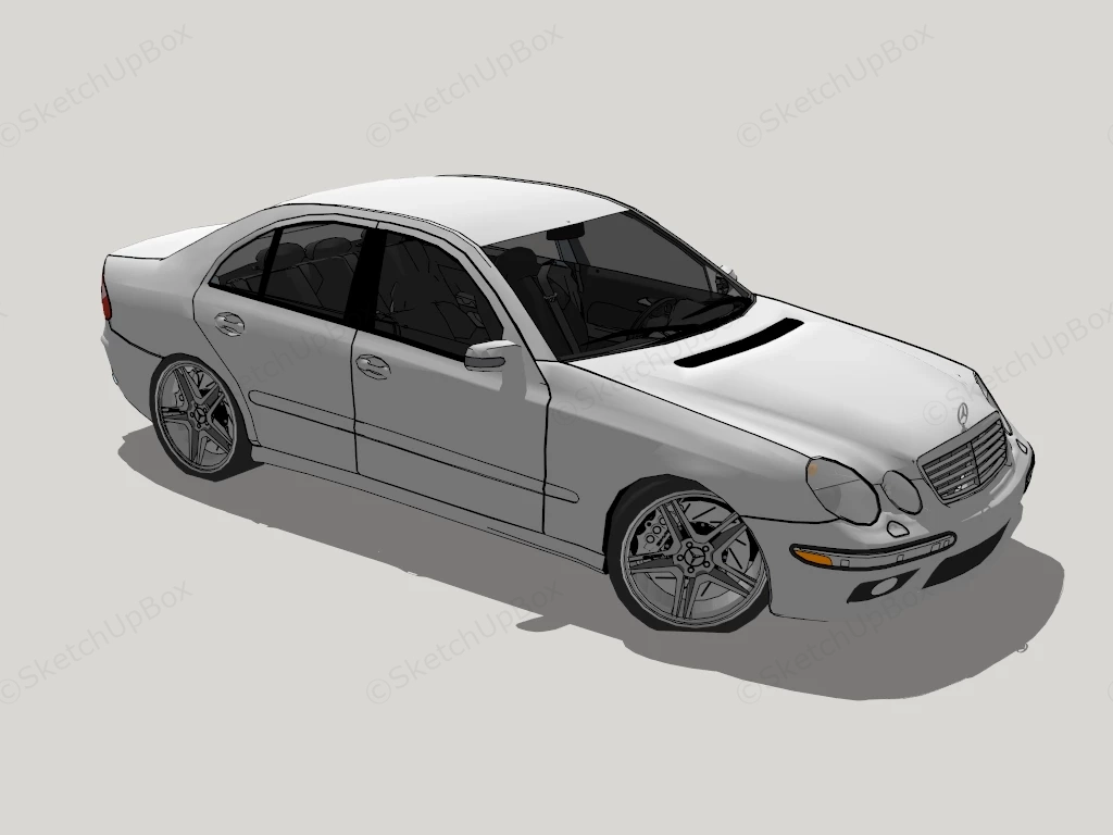 Mercedes AMG E63 Sedan sketchup model preview - SketchupBox