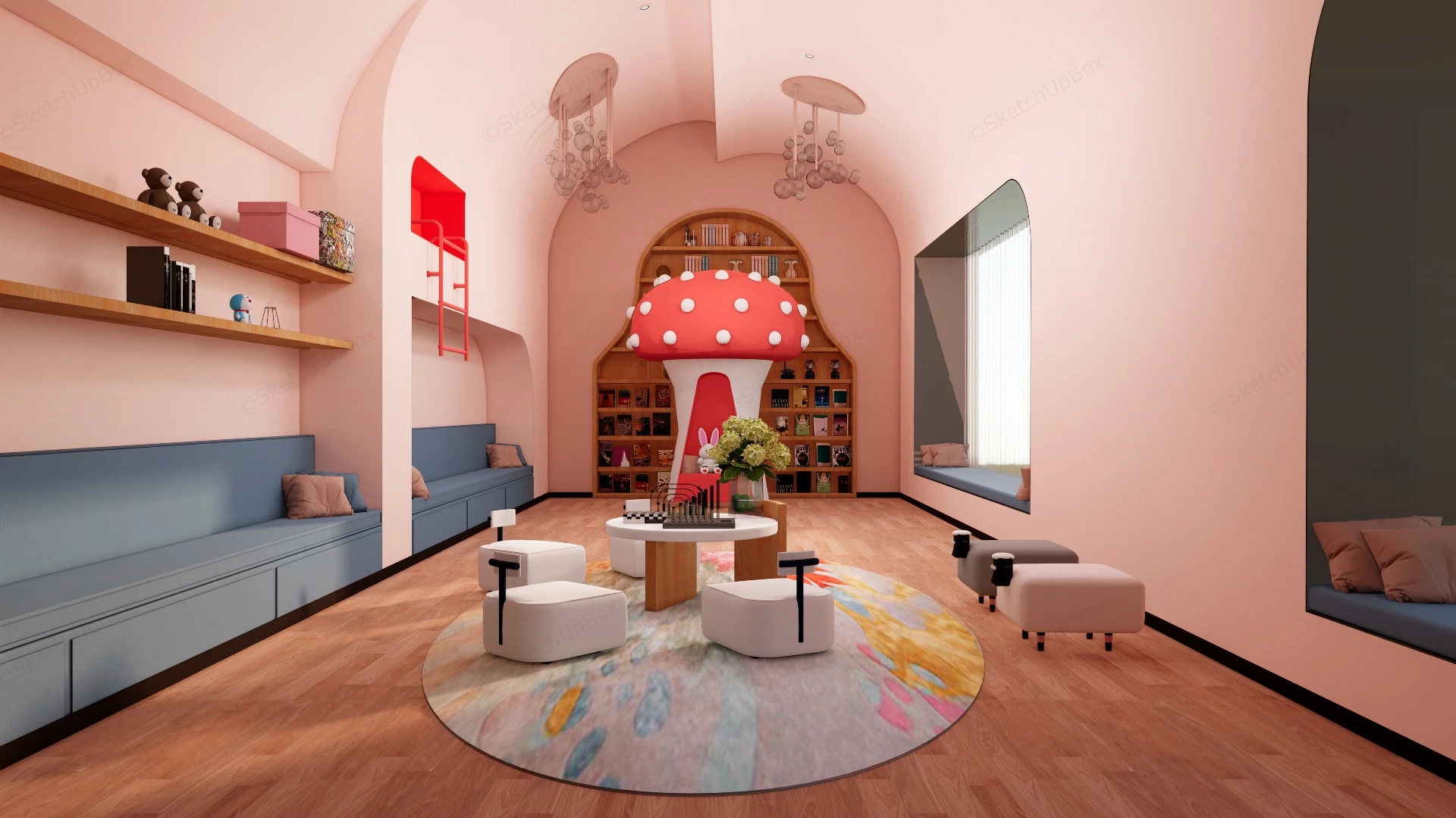 Adorable Kids Playroom sketchup model preview - SketchupBox