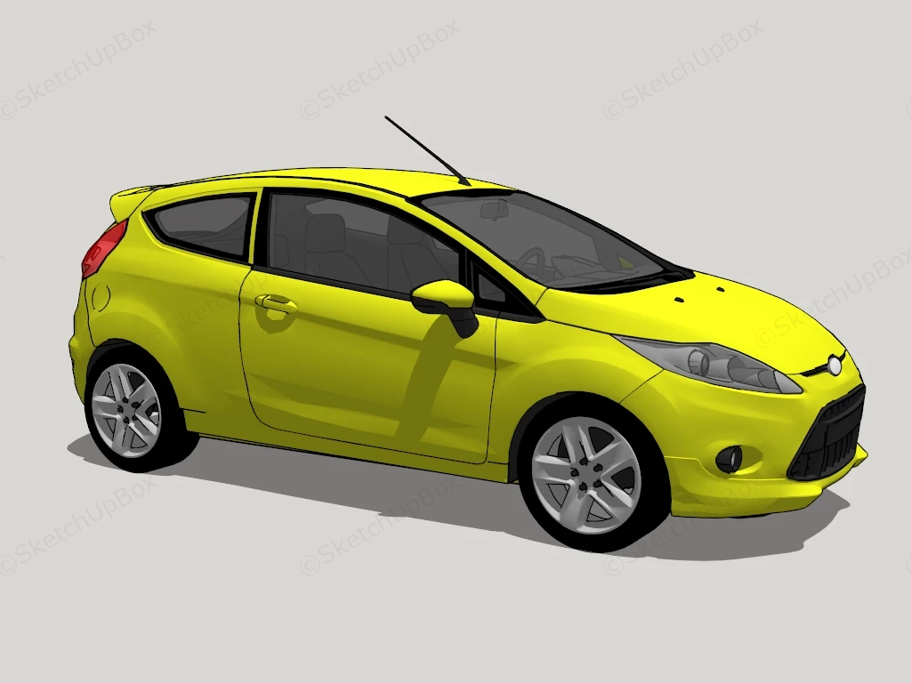 Ford Fiesta Mk7 sketchup model preview - SketchupBox